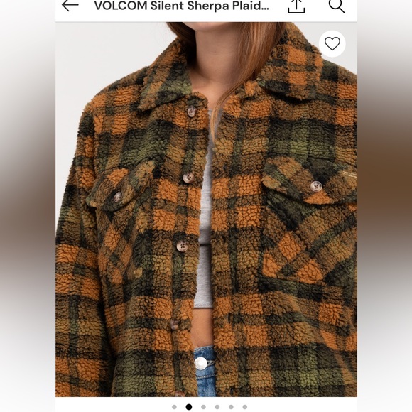 Volcom oversized Sherpa jacket size XS - Picture 2 of 7